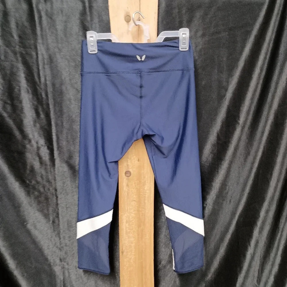 Afriel and Tabbris blue and white striped athletic leggins - Picture 7 of 7